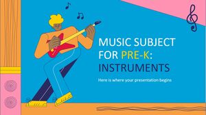 Музыкальный предмет для Pre-K: инструменты