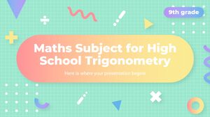 Materia di matematica per la scuola superiore - 9° grado: Trigonometria