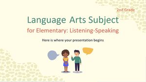 Materia di arti linguistiche per la scuola elementare - 2a elementare: ascolto / conversazione