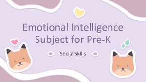 Materia di intelligenza emotiva per la scuola materna: abilità sociali
