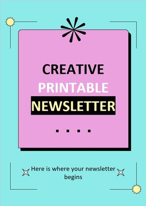 Newsletter stampabile creativa