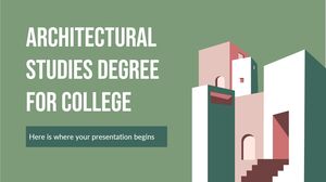 Licență în studii de arhitectură pentru facultate