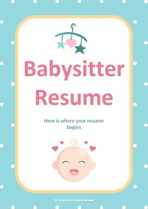 CV de baby-sitter