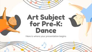 Художественный предмет для Pre-K: Танец