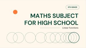 Maths Subject for High School - 9th Grade: Linear Functions