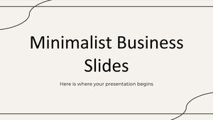 Slides de negócios minimalistas