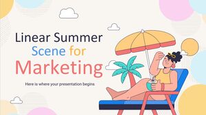 Cena linear de verão para marketing