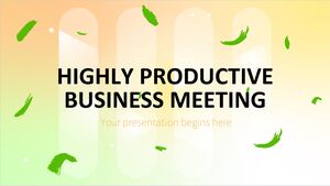Wysoce produktywne spotkanie biznesowe