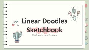Caderno de desenho de rabiscos lineares