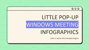 Kleine Pop-up-Windows-Meeting-Infografiken