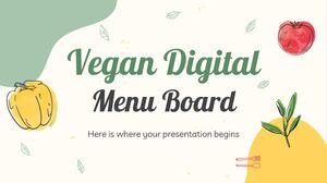 Vegan Dijital Menü Kartı