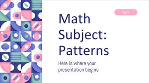 就学前向けの数学科目: パターン