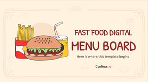 Fast Food Digital Menu Board