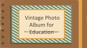 Vintage album fotograficzny dla edukacji