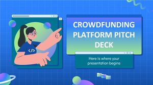 Crowdfunding-Plattform Pitch Deck