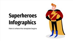 Infografică cu supereroi
