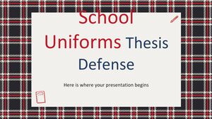 Difesa della tesi sulle uniformi scolastiche