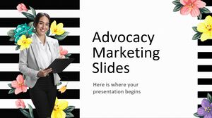 Diapositive di marketing di advocacy
