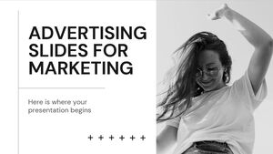 Diapositives publicitaires pour le marketing