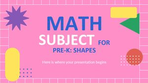 Math Subject for Pre-K: Shapes
