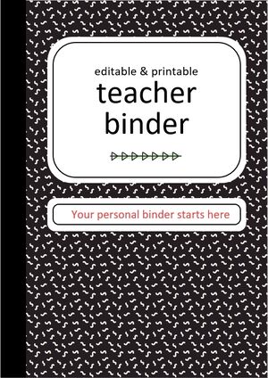 Binder pentru profesori editabil și imprimabil