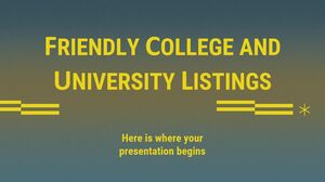 Listări prietenoase pentru colegii și universități