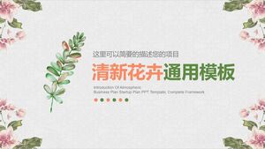 Download the Korean style PPT template with a fresh watercolor floral background