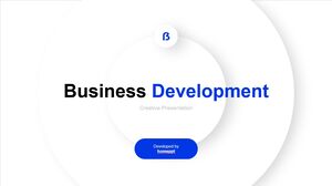 Download a European and American business PPT template with a minimalist white circular background
