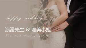 Casamento romântico lindo álbum eletrônico de fotos de casamento modelo PPT