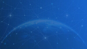 Blaues PPT-Hintergrundbild im abstrakten Technologiestil