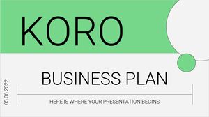 Plan d'affaires de Koro