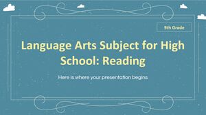مادة فنون اللغة للمدرسة الثانوية - الصف التاسع: القراءة