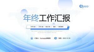 Modèle PowerPoint de rapport de travail annuel sur l'air frais de Danya Lanqing