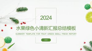 Modèle récapitulatif pour la déclaration des fruits verts et frais