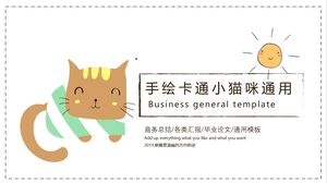 Handdrawn karikatür kedi yavrusu evrensel