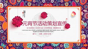 Planification et publicité de Yuanxiao (boules rondes remplies de farine de riz gluant pour la Fête des Lanternes)