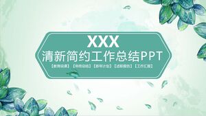 XXX清新簡約工作總結PPT