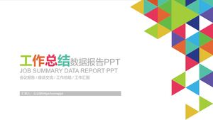 Work Summary Data Report PPT Template
