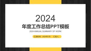 Resumen de trabajo anual: blanco, amarillo y negro