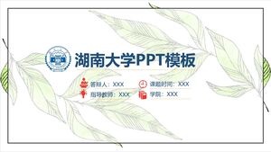 Modelo PPT da Universidade de Hunan