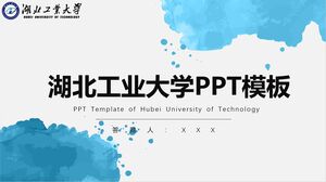 PPT-Vorlage der Hubei University of Technology