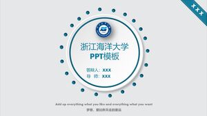 PPT-Vorlage der Zhejiang Ocean University