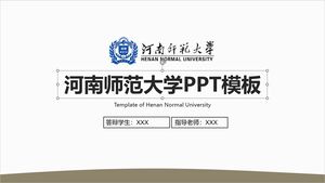 Modelo PPT da Universidade Normal de Henan