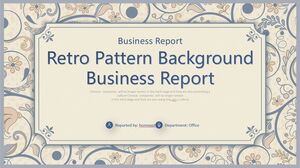 Blauer Retro-Musterhintergrund Geschäftsbericht PPT-Vorlage herunterladen