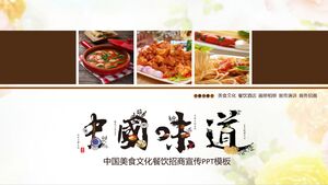 Plantilla PPT de introducción a la cultura gastronómica china "sabor chino"
