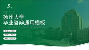 Allgemeine PPT-Vorlage für Abschlussverteidigung der Universität Yangzhou für Universitäten
