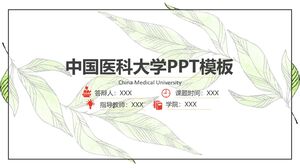 Plantilla PPT para la Universidad Médica de China