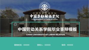 Modello di difesa della laurea per il China Institute of Labor Relations