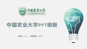 Modèle PPT de l'Université agricole de Chine