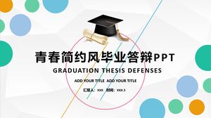 Youth minimalist style graduation defense PPT